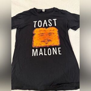 Next Level “Toast Malone” Post Malone ladies fitted black t shirt S
